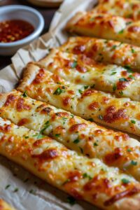 Homemade Cheesy Garlic Breadsticks Recipe