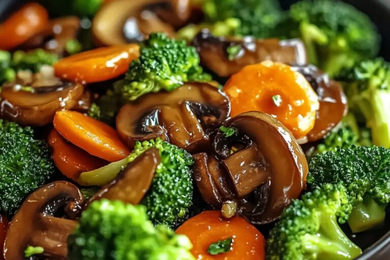Easy Broccoli Carrot and Mushroom Stir-Fry Recipe