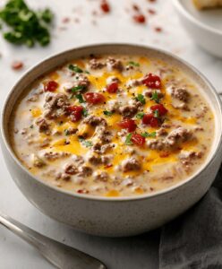 Easy Cheeseburger Soup Recipe