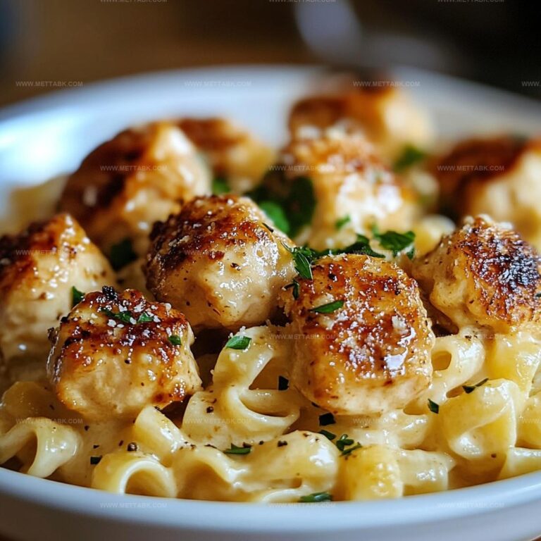 Garlic Butter Chicken Bites With Creamy Parmesan Pasta Recipe