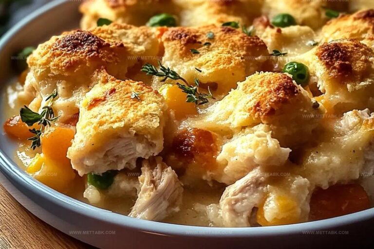 Easy Chicken Cobbler Dinner Casserole Recipe