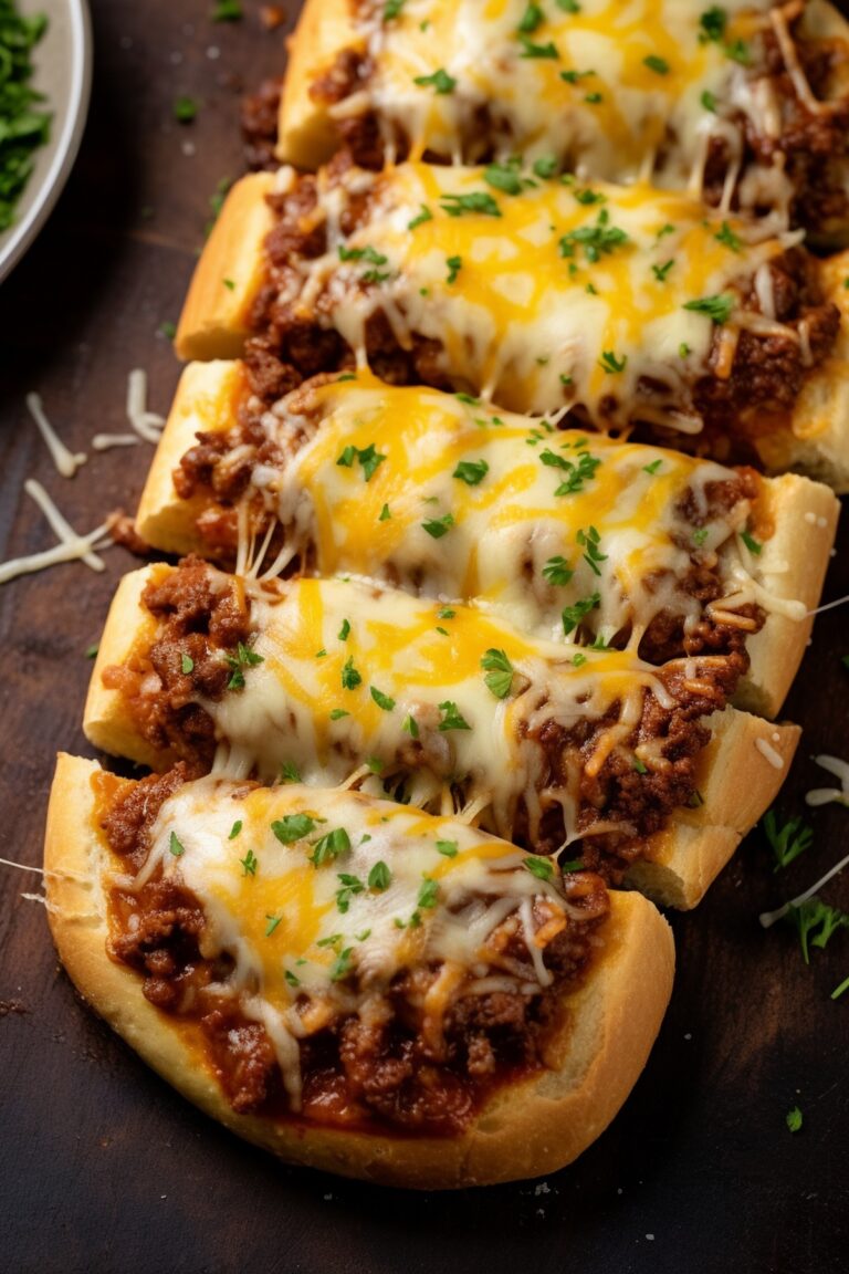 Sloppy Joe Garlic Bread Recipe