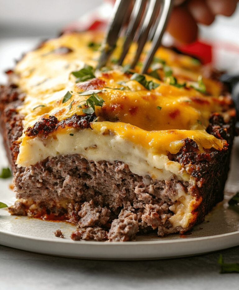 Cheesy Loaded Meatloaf Casserole Recipe