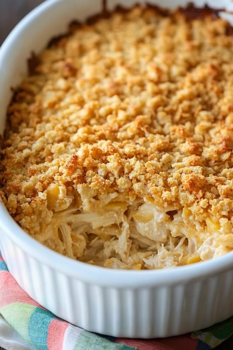 Ritz Cracker Chicken Casserole Recipe