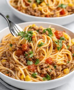 Crockpot Taco Spaghetti Recipe