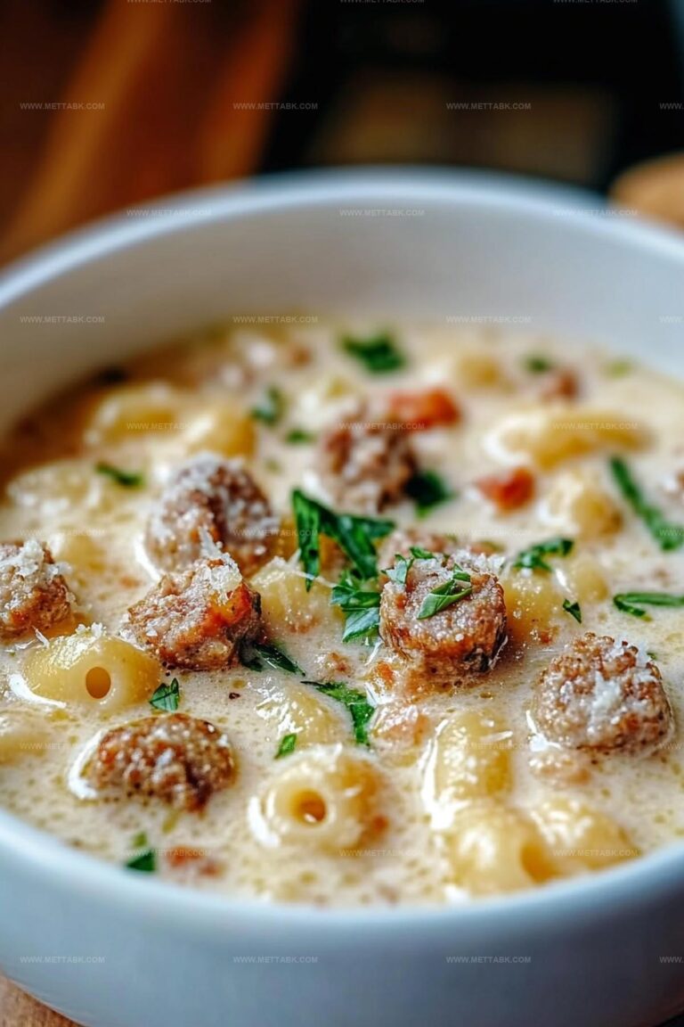 Cozy Creamy Parmesan Sausage Ditalini Soup Recipe