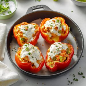 Buffalo Chicken Stuffed Peppers Recipe