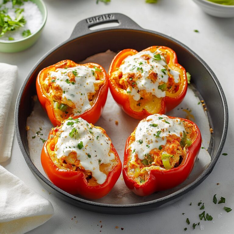 Buffalo Chicken Stuffed Peppers Recipe
