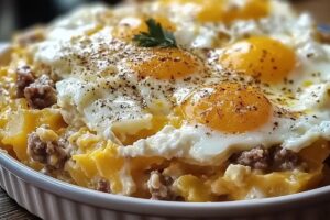 Sausage, Egg, And Cream Cheese Hashbrown Casserole Recipe