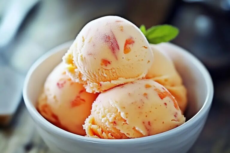 Homemade Peach Ice Cream Recipe