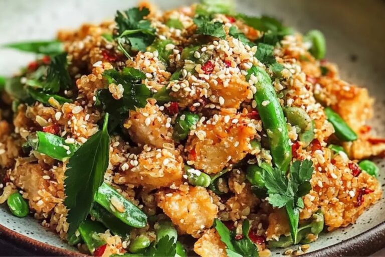 Satay Crispy Rice Salad Recipe