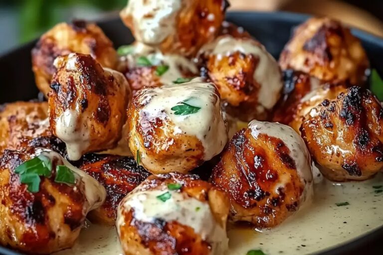 Grilled Chicken Bites With Creamy Garlic Sauce Recipe