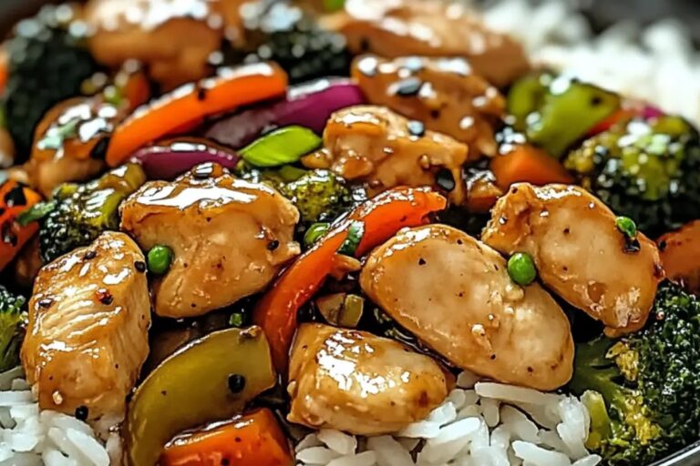 Garlic Chicken & Veggie Stir-Fry With Rice Recipe