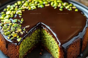 Flourless Pistachio Cake With Chocolate Ganache Recipe