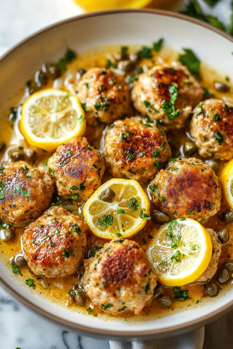 Chicken Piccata Meatballs Recipe