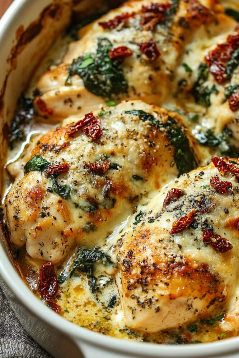 Baked Tuscan Chicken Casserole Recipe