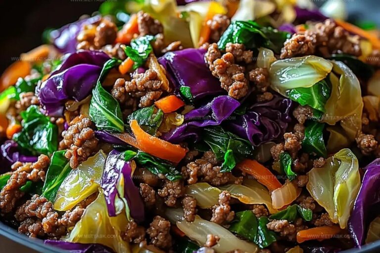 Healthy Ground Beef Cabbage Stir-Fry Recipe