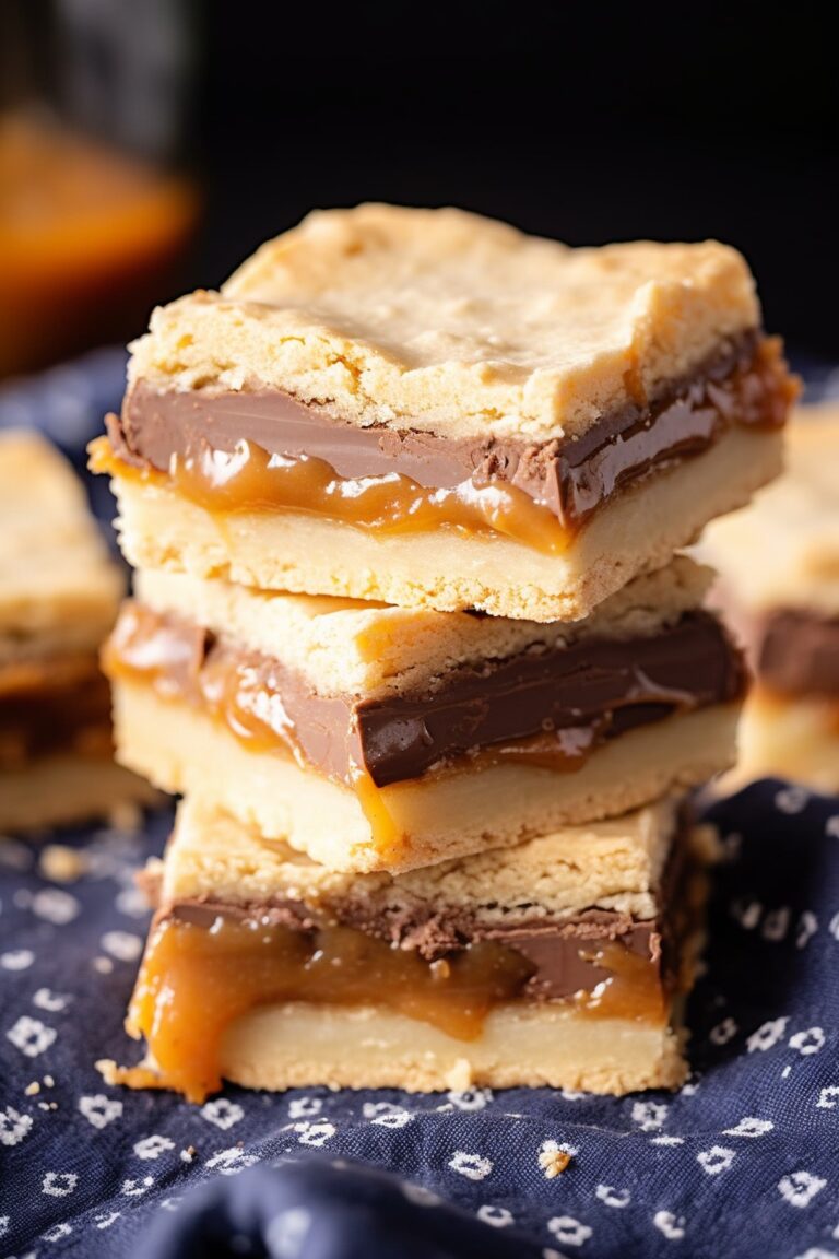 Chocolate Caramel Shortbread Bars Recipe