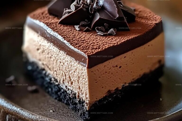 Triple Chocolate Mousse Cake Recipe