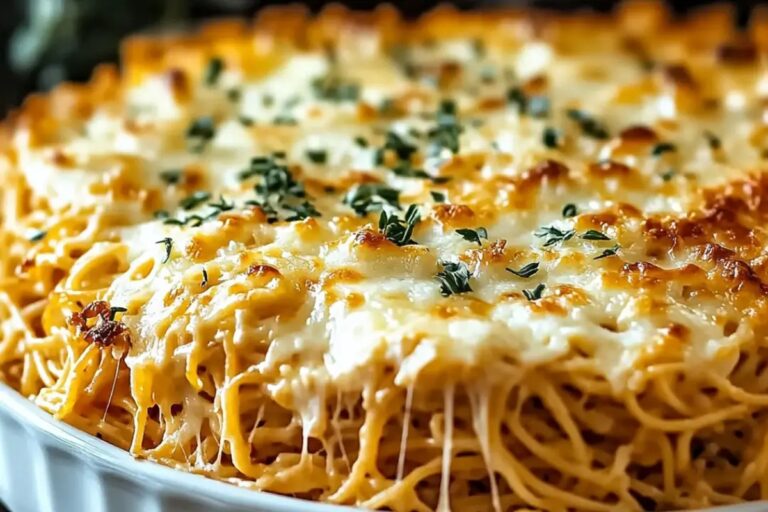 Baked Cream Cheese Spaghetti Casserole Recipe