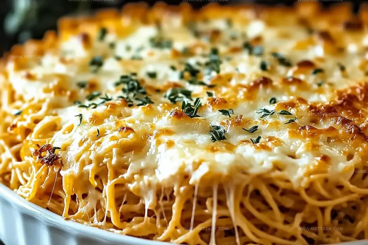 Baked Cream Cheese Spaghetti Casserole Recipe