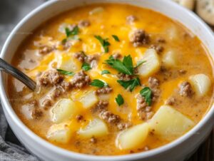 Crock Pot Hamburger Potato Soup Recipe
