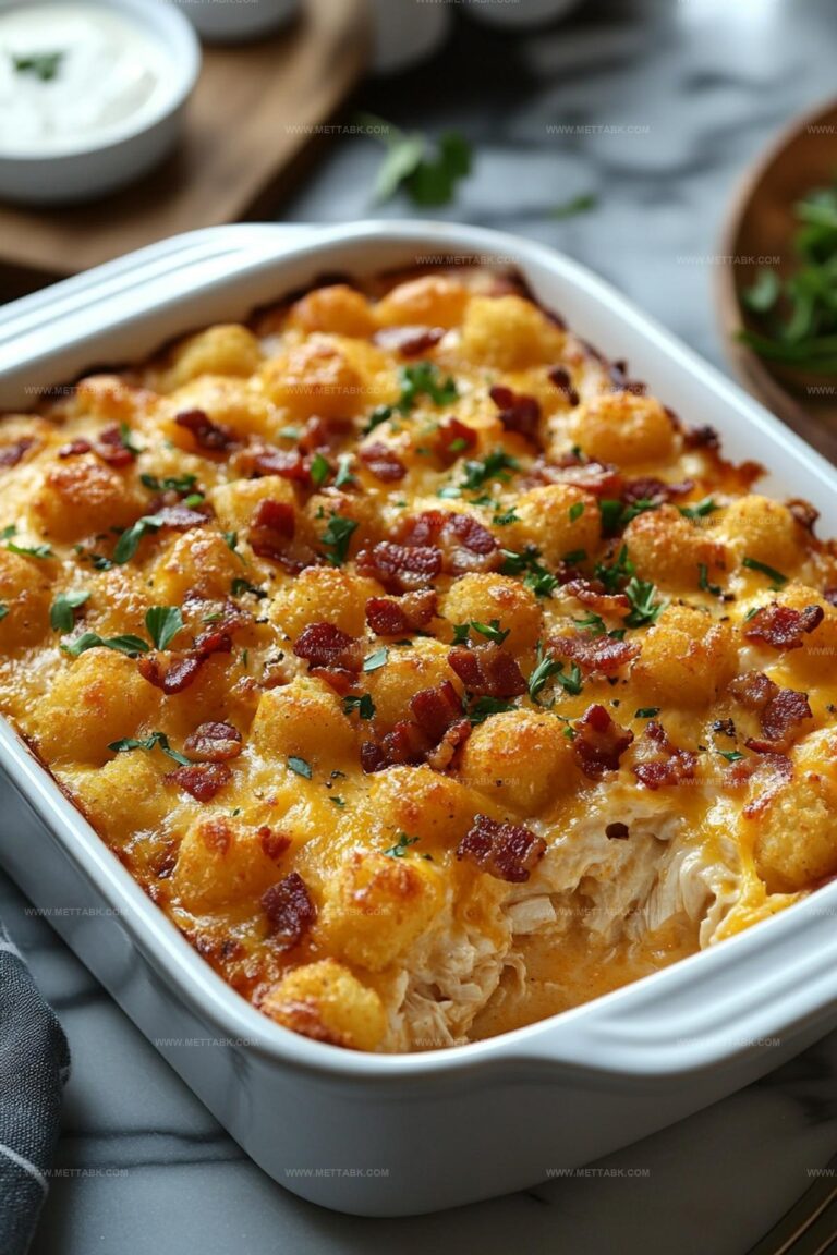 Chicken Bacon Ranch Tater Tot Casserole Recipe