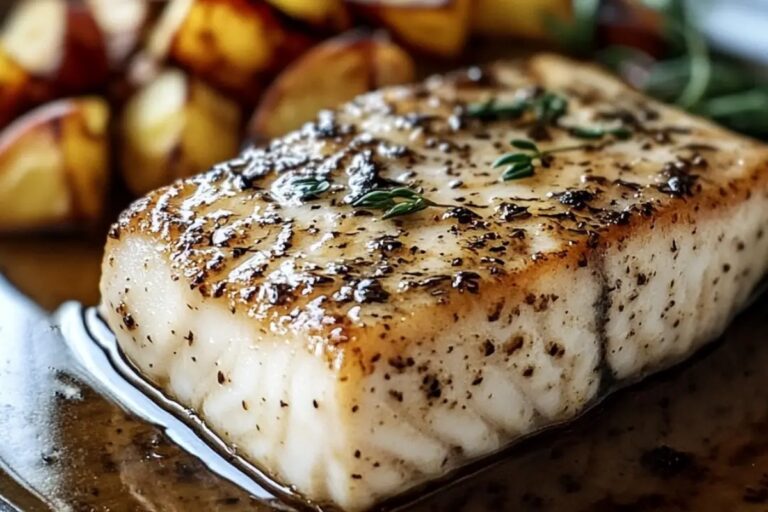 Buttery Swordfish Au Poivre Recipe