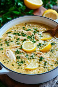 Greek Lemon Chicken Soup (Avgolemono) Recipe