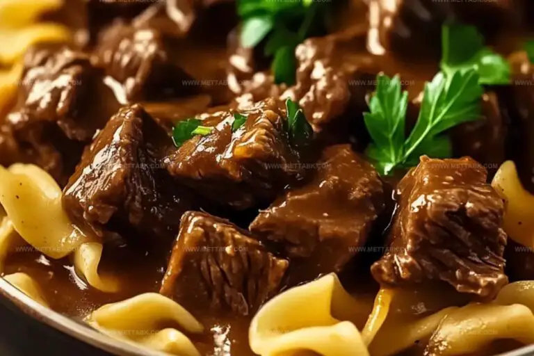 Slow-Cooked Beef Tips & Noodles Recipe