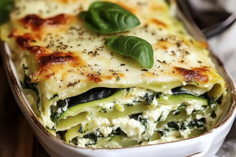 White Sauce Zucchini & Spinach Lasagna Recipe