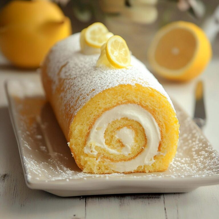 Velvet Lemon Cream Roll Cake Recipe