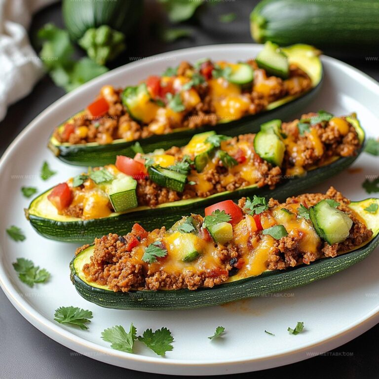Ground Turkey Taco Stuffed Zucchini Boats Recipe