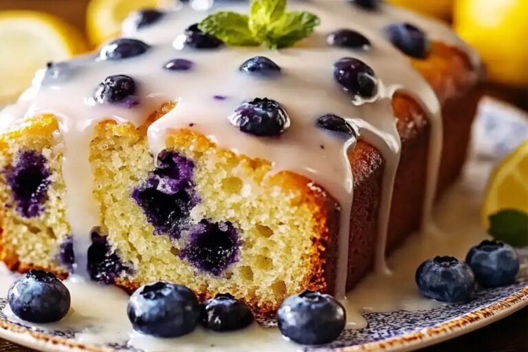 Blueberry Vanilla Bread With Lemon Glaze Recipe