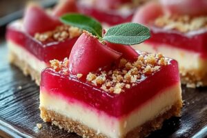 Rhubarb Cheesecake Squares Recipe