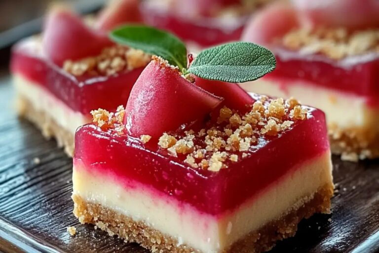 Rhubarb Cheesecake Squares Recipe