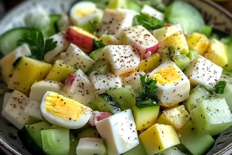 Crisp & Creamy Cucumber Apple Egg Salad Recipe