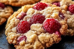 Buttery Raspberry Crumble Cookies Recipe