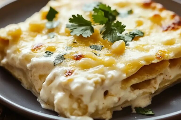 White Chicken Enchilada Casserole Recipe