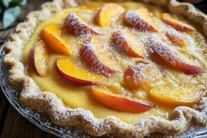 Peach Custard Pie Recipe