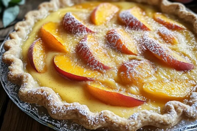 Peach Custard Pie Recipe