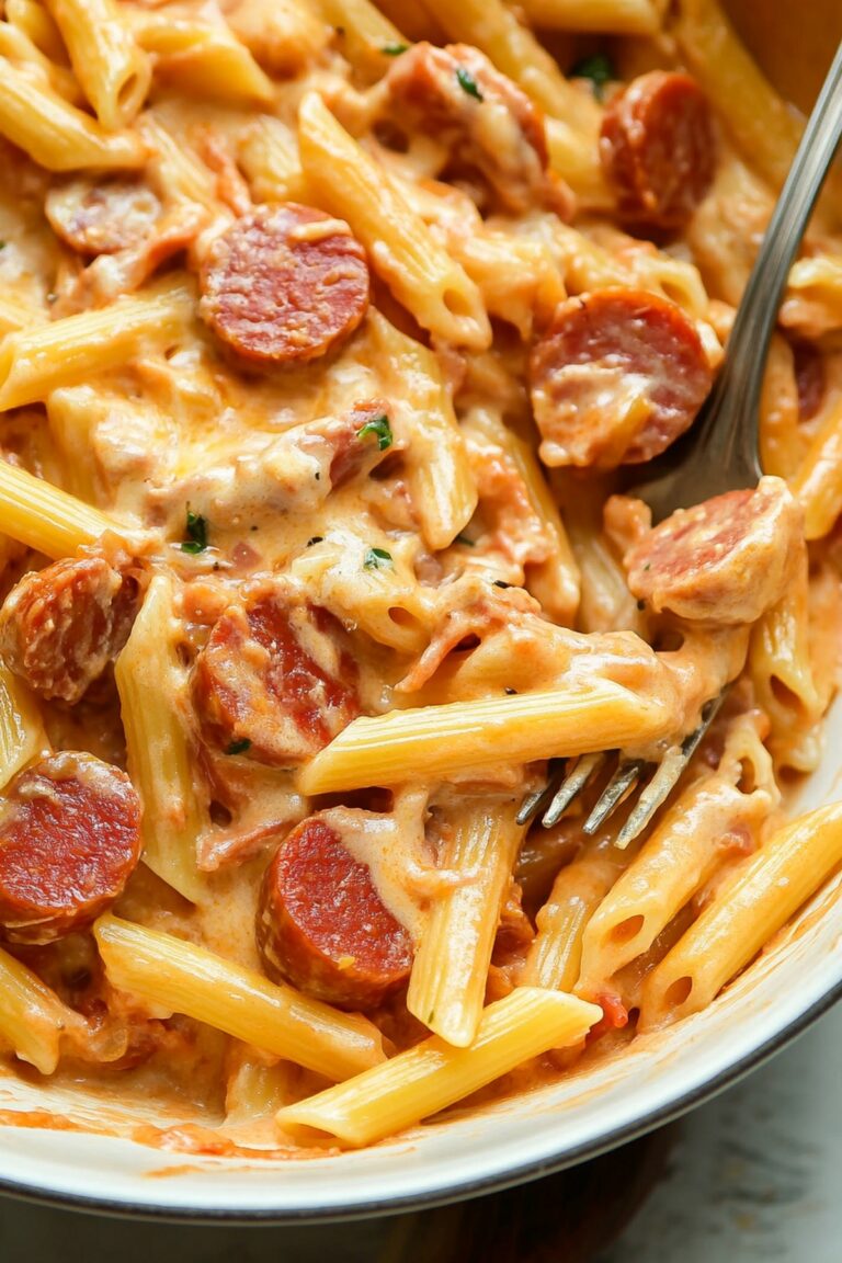 Cheesy Kielbasa Pasta Recipe
