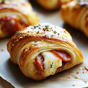 Mozzarella Pepperoni Croissant Rolls Recipe