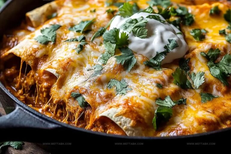 Skillet Creamy Chipotle Chicken Enchiladas Recipe
