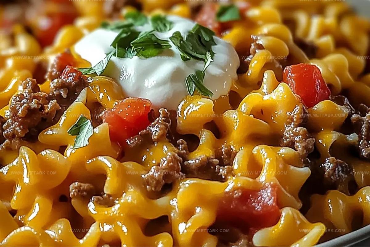 Cheesy Beef Taco Pasta Recipe