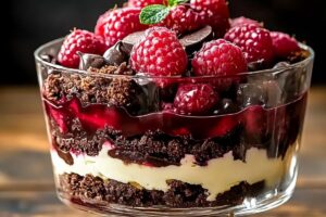 Raspberry Fudge Brownie Trifle Recipe