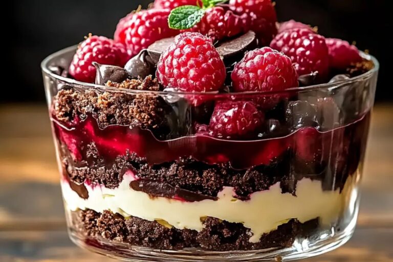 Raspberry Fudge Brownie Trifle Recipe