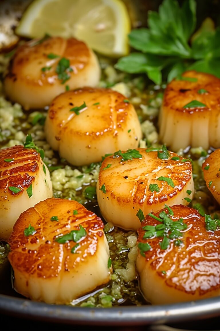 Garlic Lemon Butter Seared Scallops Recipe