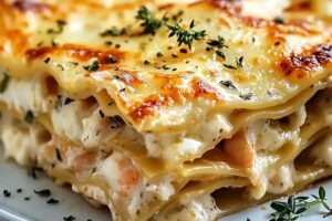 Garlic Butter Shrimp Scampi Lasagna Recipe