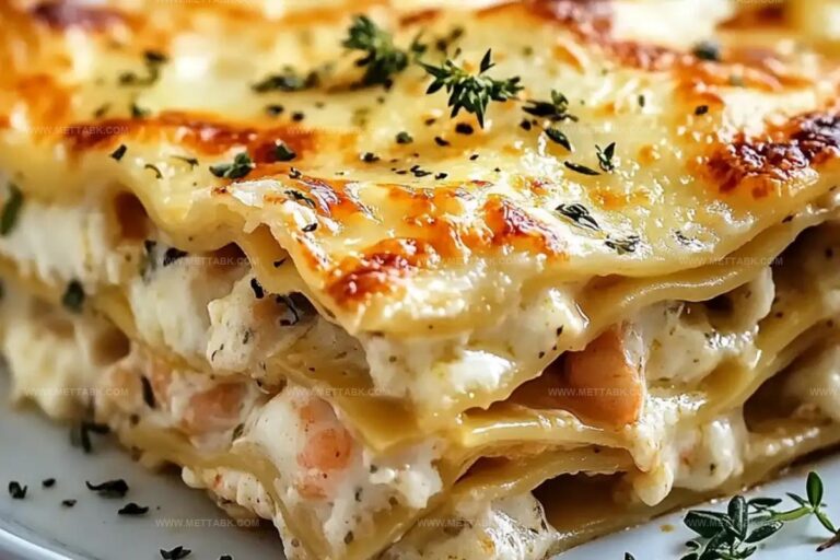 Garlic Butter Shrimp Scampi Lasagna Recipe